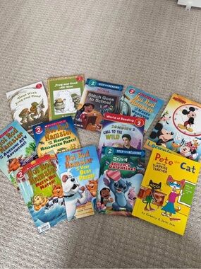 Scholastic Kids Book Lot - Hot Rod Hamster, Frog and Toad, Stitch, Pete the Cat